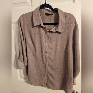 Simply Styled Women's Beige Button Down